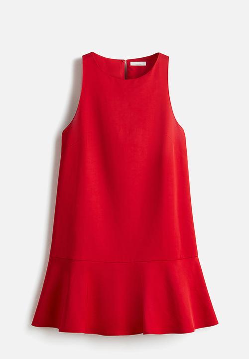 H&M - A-line dress - bright red