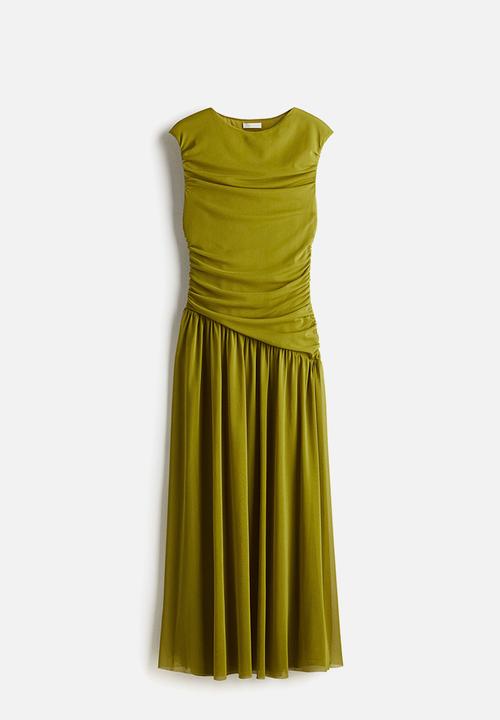 H&M - Draped dress - olive green