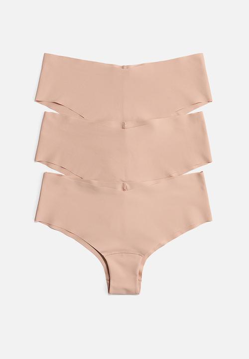 H&M - 3 pack invisible hipster briefs - light beige