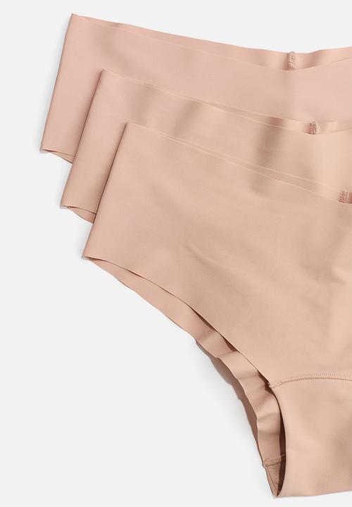 H&M - 3 pack invisible hipster briefs - light beige