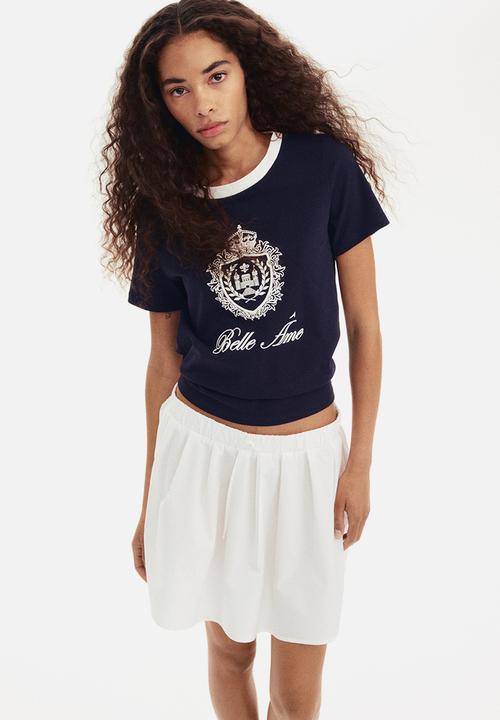 H&M - Cotton t-shirt - navy blue belle âme