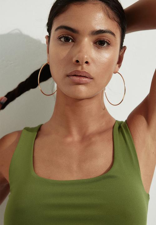 H&M - Ruched vest top - dark green