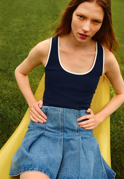 H&M - Cotton vest top - dark blue