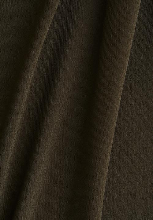 H&M - Cap-sleeved dress - dark green