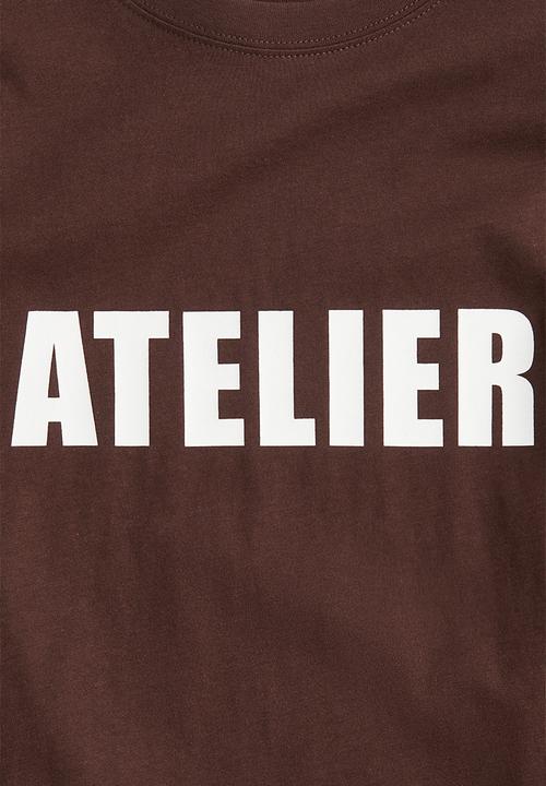 H&M - Printed t-shirt - dark brown atelier