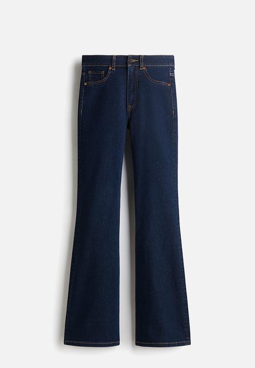 H&M - Flared high jeans - dark denim blue