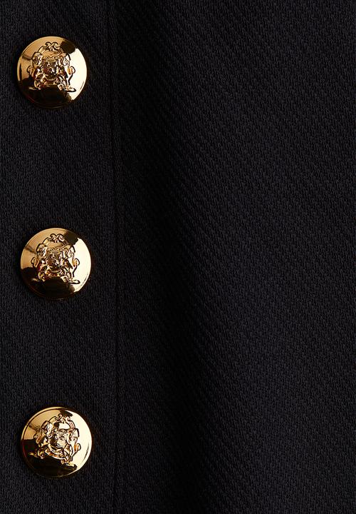H&M - Button-front trousers - navy blue