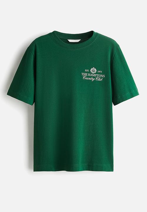 H&M - Printed t-shirt - green/the hamptons