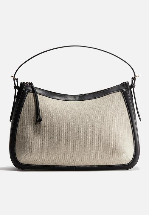 H&M - Shoulder bag - light beige & black