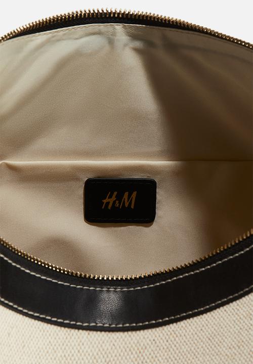 H&M - Shoulder bag - light beige & black