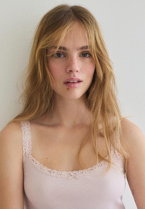 H&M - Ribbed pyjamas -  powder pink