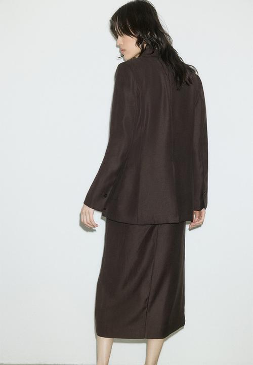 H&M - Fitted blazer - dark brown