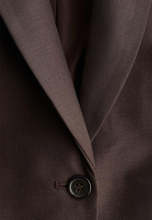 H&M - Fitted blazer - dark brown