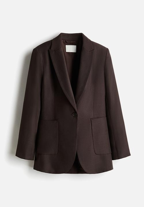 H&M - Fitted blazer - dark brown