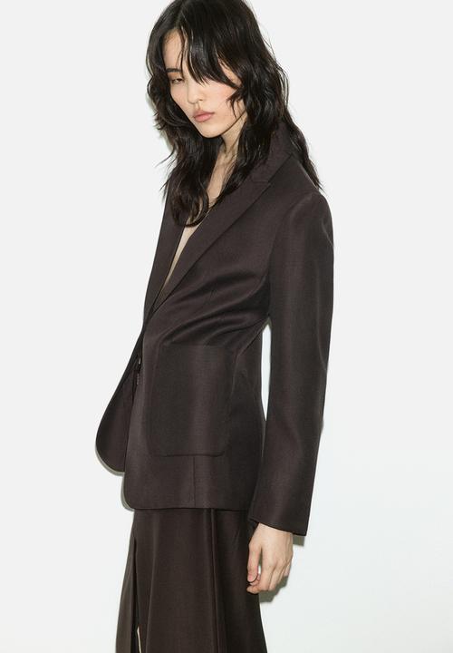 H&M - Fitted blazer - dark brown