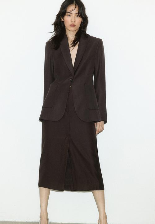H&M - Fitted blazer - dark brown
