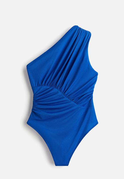 H&M - Draped one-shoulder thong body - blue