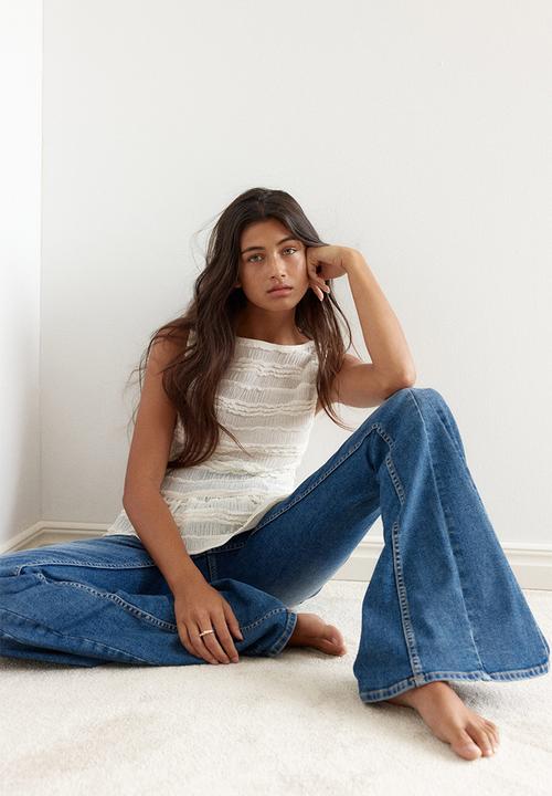 H&M - Flared high jeans - denim blue