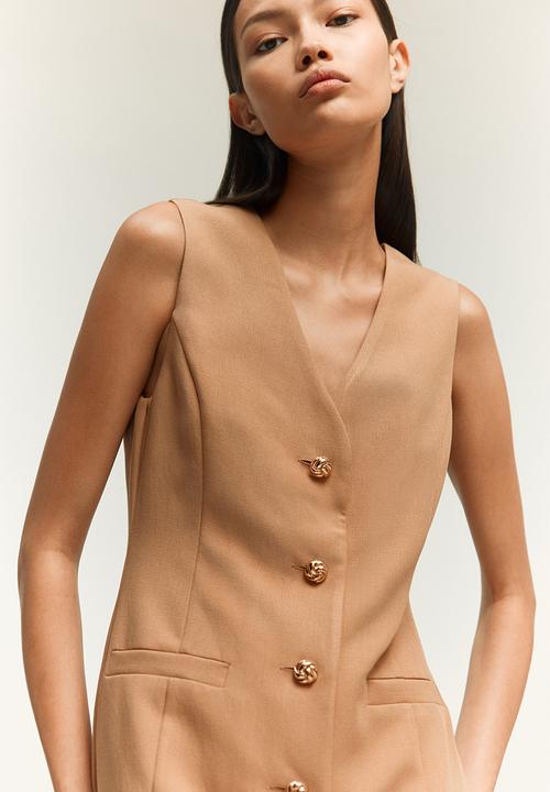 H&M - Button-front dress - beige
