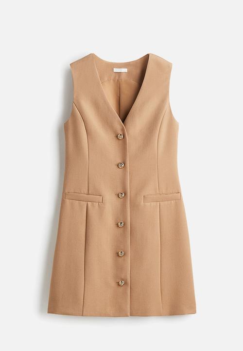 H&M - Button-front dress - beige