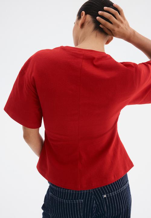 H&M - Waisted t-shirt - red