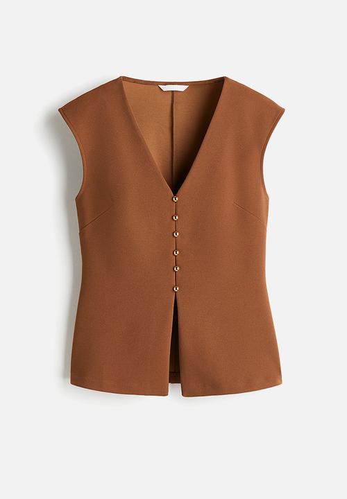 H&M - Interlock waistcoat - brown