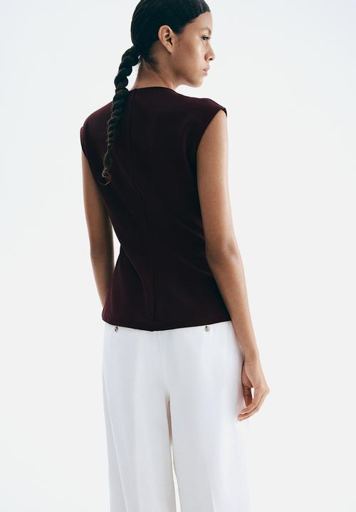 H&M - Interlock waistcoat - burgundy