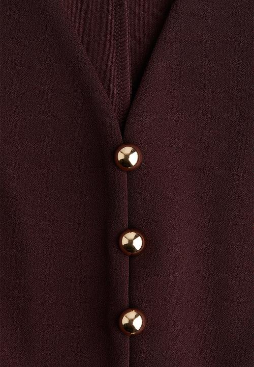 H&M - Interlock waistcoat - burgundy