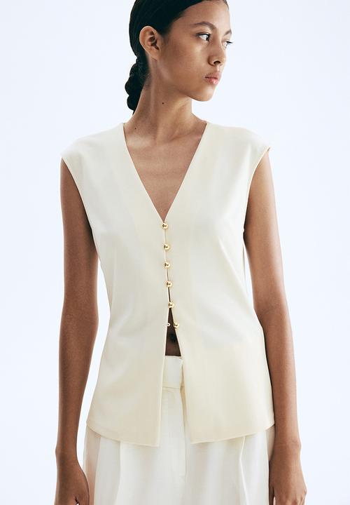 H&M - Interlock waistcoat - cream