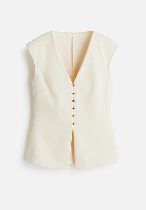 H&M - Interlock waistcoat - cream
