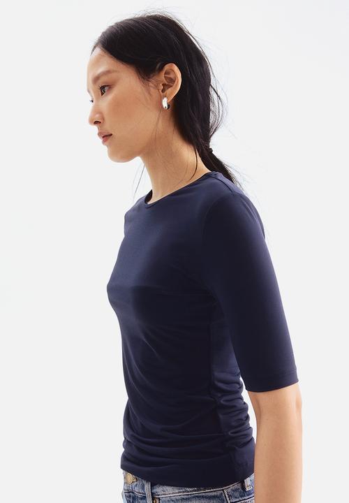 H&M - Fitted t-shirt - navy blue