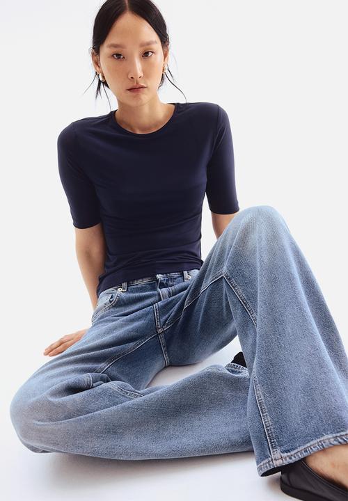 H&M - Fitted t-shirt - navy blue