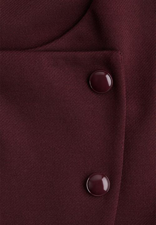 H&M - Asymmetric wrap waistcoat - burgundy