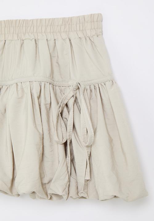 Pop Candy - Bubble skirt with bow detail - beige