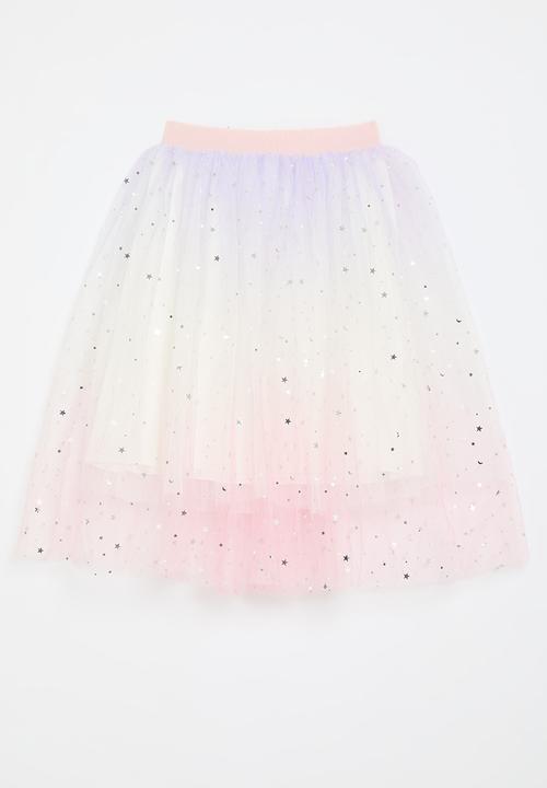 Pop Candy - Star and moon tulle skirt - multicolour ombre