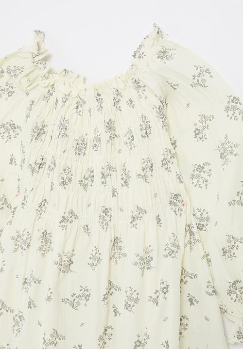 Pop Candy - Long sleeve flared dress - cream