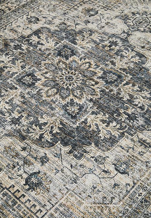 Sixth Floor - Casa Antique Rug - Natural/Navy 