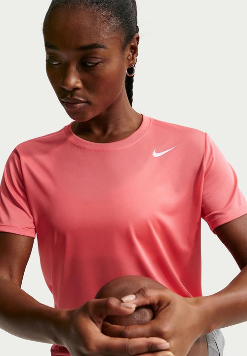Nike - W Nk Df Rlgd Ss Tee - Sea Coral/White