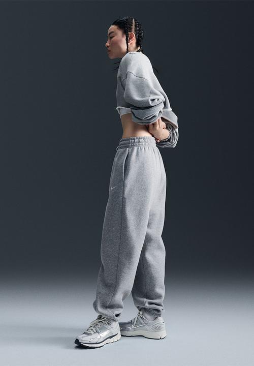 Nike - W Nsw Phnx Flc Hr Os Pant 2 - Dk Grey Heather/Sail