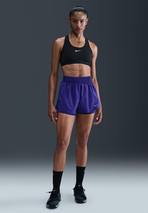 Nike - W Nk Swsh Med Spt Unpadded Bra - Black/White