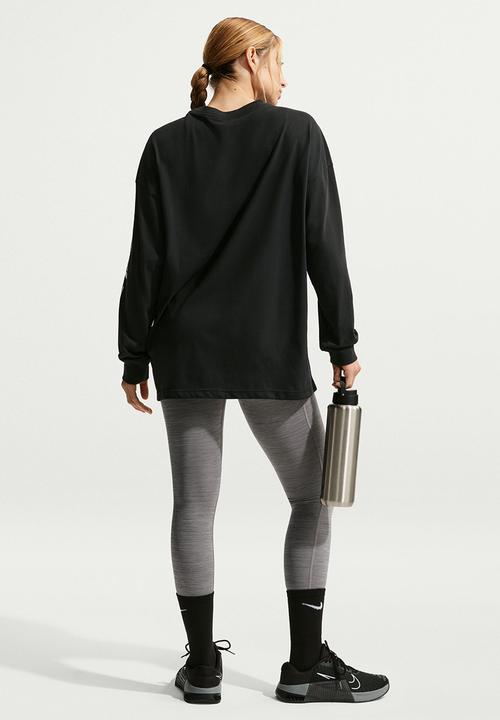 Nike - W Np Df 365 Mr Tight Usm - Smoke Grey/Htr/Black/White