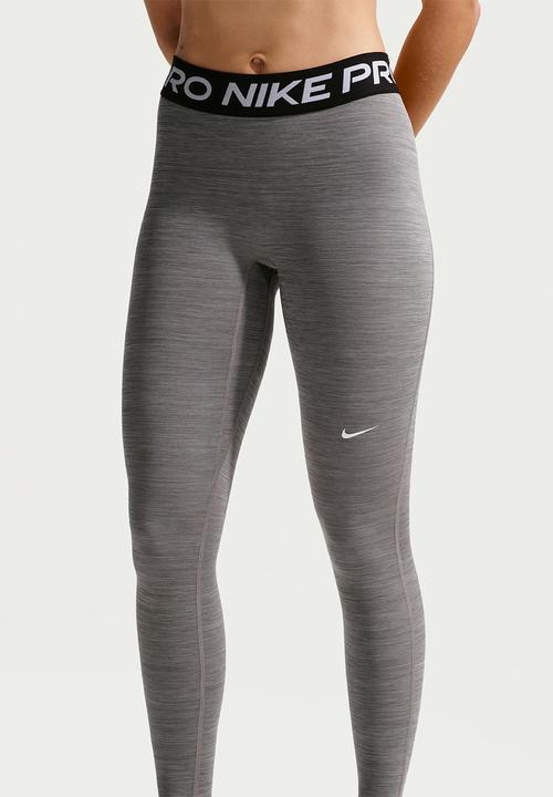 Nike - W Np Df 365 Mr Tight Usm - Smoke Grey/Htr/Black/White