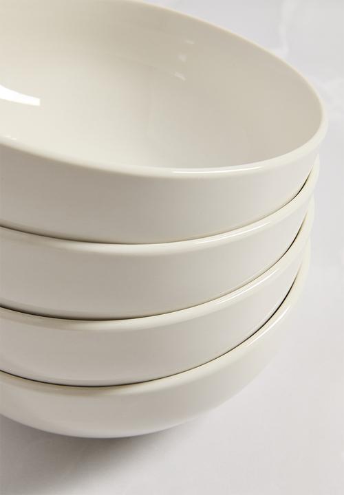 Excellent Houseware - 16 piece porcelain dinnerware set - White