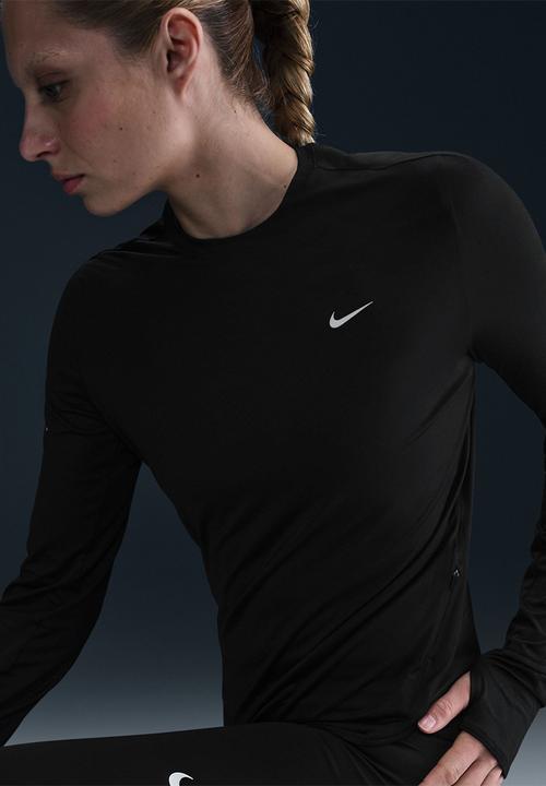 Nike - W Nk Swift Df Uv Ls Crw - Black/Reflective Silv