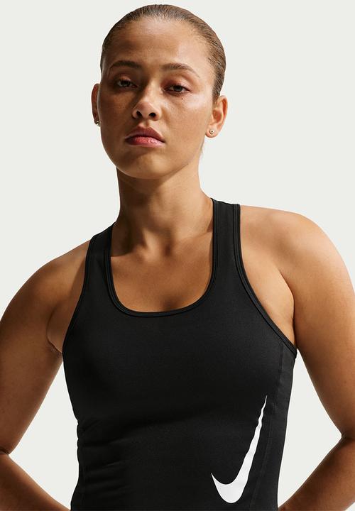 W Nk Tempo Swoosh Run Df Tank - Black/Reflective Silv/White