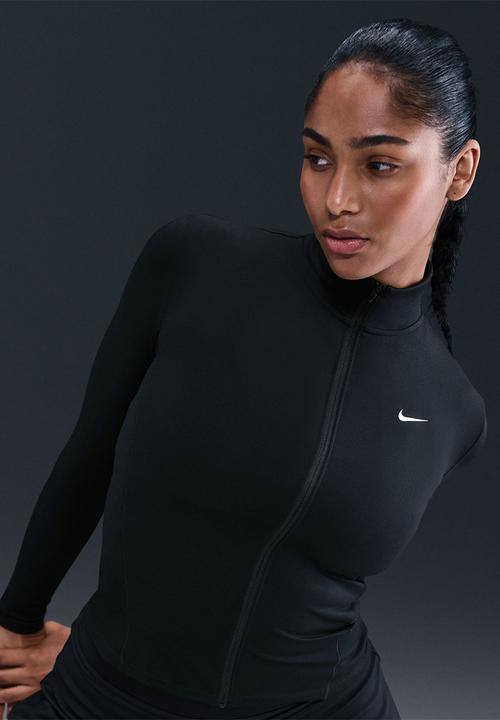 Nike - Nike One Fitted Women's Dri-Fit Full-Zip Jacket - Black/White
