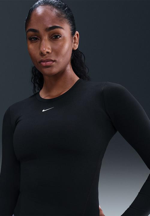 Nike - W Nk One Df Fttd Ls Top - Black/White