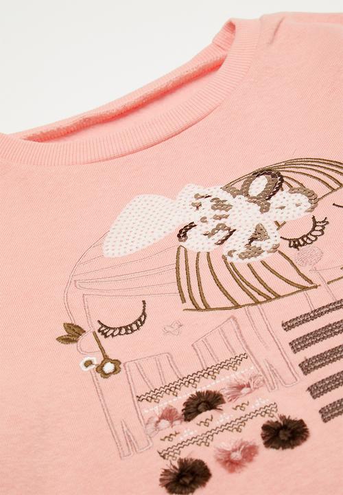 Pop Candy - Long sleeve tee and legging set - rose quartz/light grey