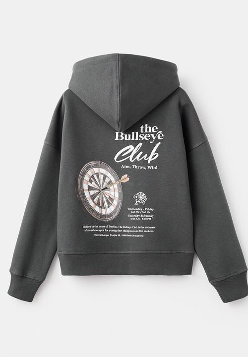 MANGO - Printed cotton sweatshirt - Charcoal