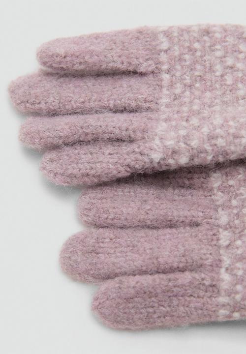 MANGO - Gloves OSLOPG - Light/Pastel Pink